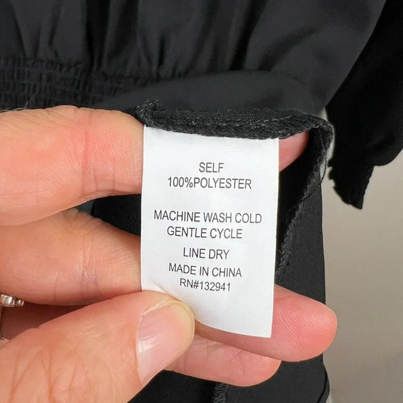 Amanda Uprichard Kestin Ruffle Mini Dress Size Small Black High Neck Party Event - Picture 10 of 10